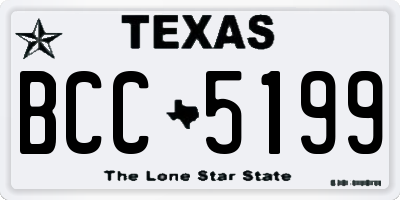 TX license plate BCC5199