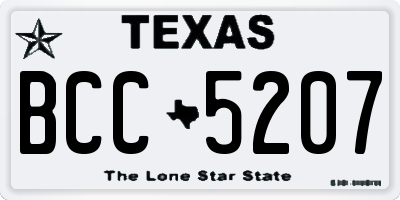 TX license plate BCC5207