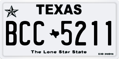 TX license plate BCC5211