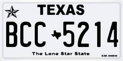 TX license plate BCC5214
