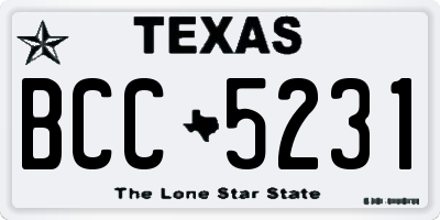 TX license plate BCC5231