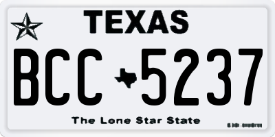 TX license plate BCC5237