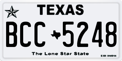 TX license plate BCC5248