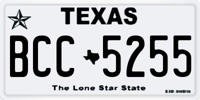 TX license plate BCC5255