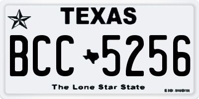 TX license plate BCC5256