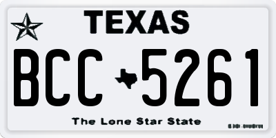 TX license plate BCC5261
