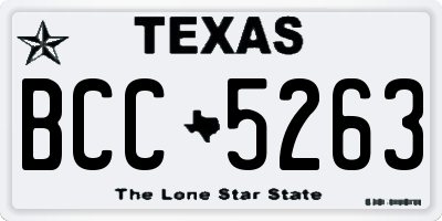TX license plate BCC5263