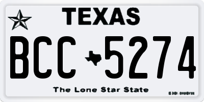 TX license plate BCC5274