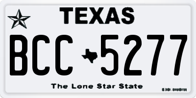 TX license plate BCC5277