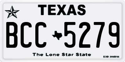 TX license plate BCC5279