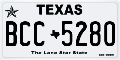 TX license plate BCC5280