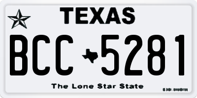 TX license plate BCC5281