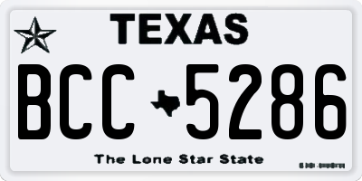 TX license plate BCC5286