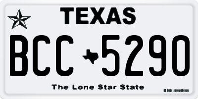 TX license plate BCC5290