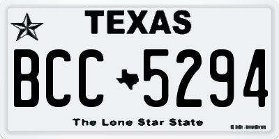 TX license plate BCC5294