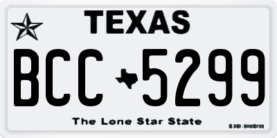 TX license plate BCC5299