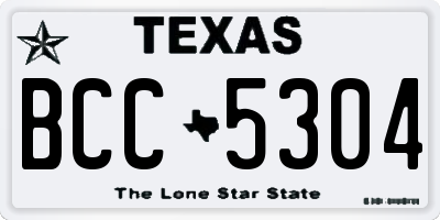 TX license plate BCC5304