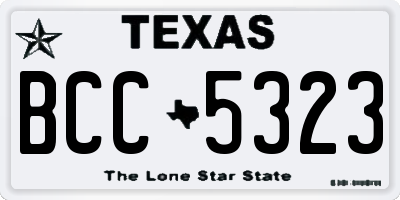 TX license plate BCC5323