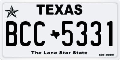 TX license plate BCC5331