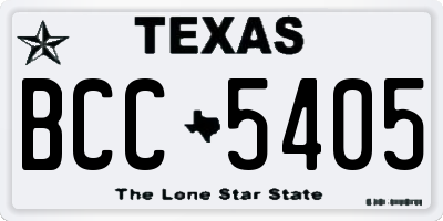 TX license plate BCC5405
