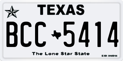 TX license plate BCC5414
