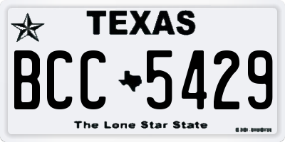 TX license plate BCC5429
