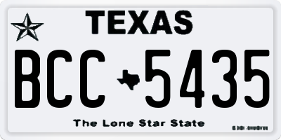 TX license plate BCC5435