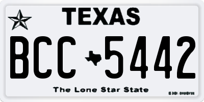 TX license plate BCC5442