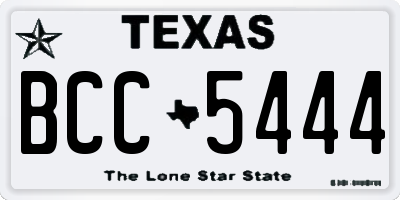 TX license plate BCC5444
