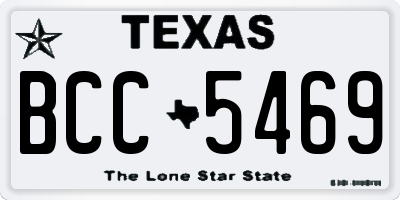 TX license plate BCC5469