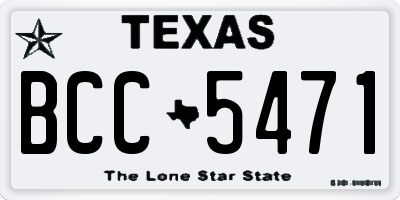 TX license plate BCC5471