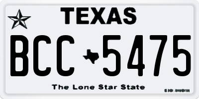 TX license plate BCC5475