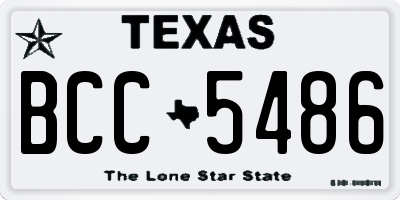 TX license plate BCC5486