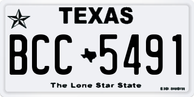 TX license plate BCC5491