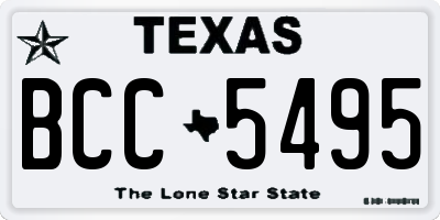 TX license plate BCC5495