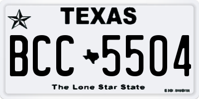 TX license plate BCC5504