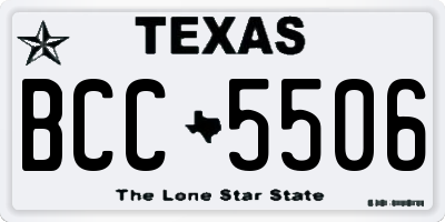TX license plate BCC5506