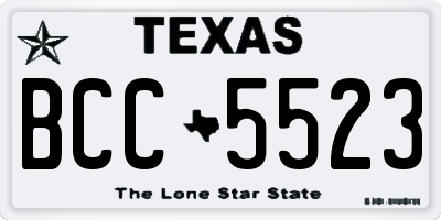 TX license plate BCC5523