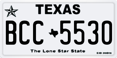 TX license plate BCC5530