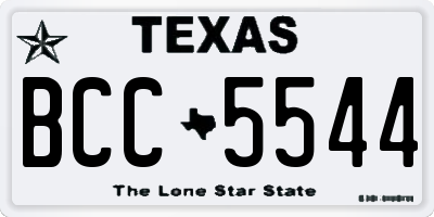 TX license plate BCC5544