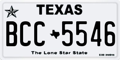 TX license plate BCC5546