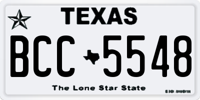 TX license plate BCC5548