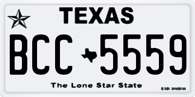 TX license plate BCC5559