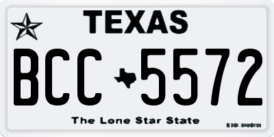 TX license plate BCC5572
