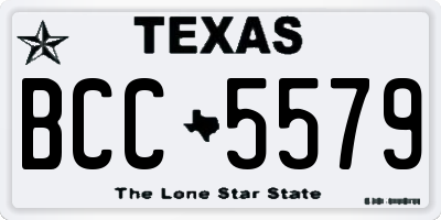 TX license plate BCC5579