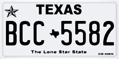 TX license plate BCC5582