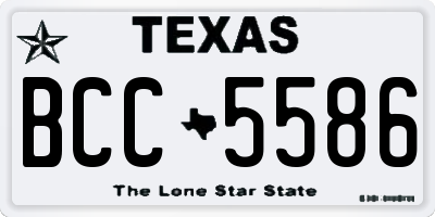TX license plate BCC5586