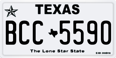 TX license plate BCC5590