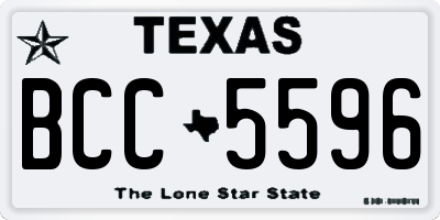 TX license plate BCC5596