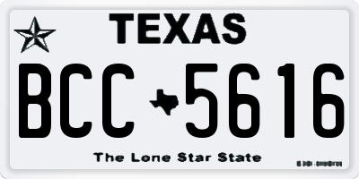 TX license plate BCC5616